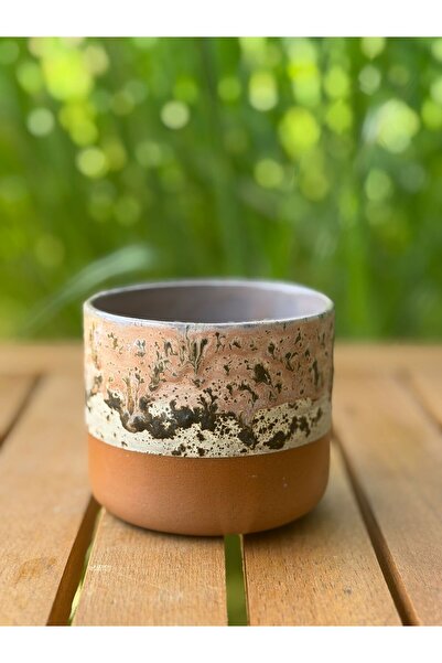 Nart El Yapımı Stoneware Kulpsuz Kahve Kupa 220 ml - Mat Kahverengi