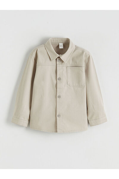 LC Waikiki Ozmarka New Season Single Pocket Long Sleeve Boys' Shirt