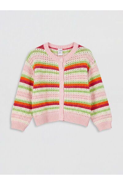LC Waikiki Sparkling Choices Zero Roba Cardigan tricotat pentru fete cu guler...