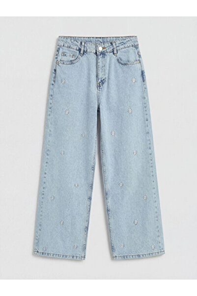 LC Waikiki I Wide Leg Embroidered Girls' Jean Pants from Freezen Store