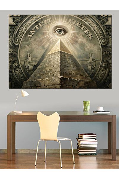 Artmeg Pânză decorativă Piramida Misterioasă și Ochiul care văd totul - Tablo...