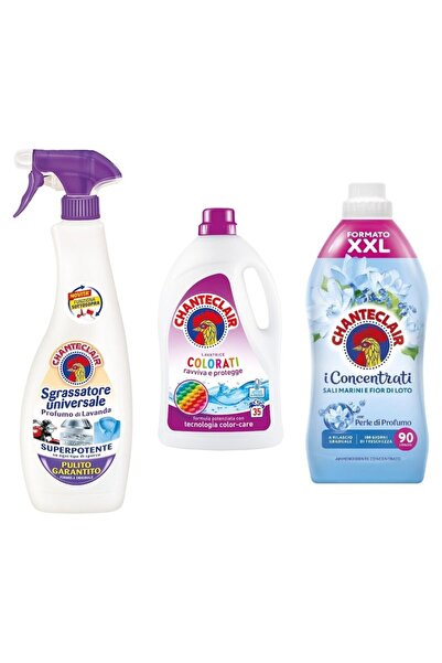 Chanteclair Set 3 Chanteclair: 1x White Musk Degreaser, 1x Color Detergent, 1...