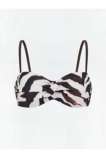 LC Waikiki Γυναικείο τοπ μπικίνι με σχέδιο ζέβρας (S6)