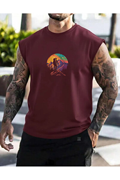 SUNFREE ADVANTURE HIKING WALKING Ανδρικό μπλουζάκι με στάμπα για αθλητικά ρού...