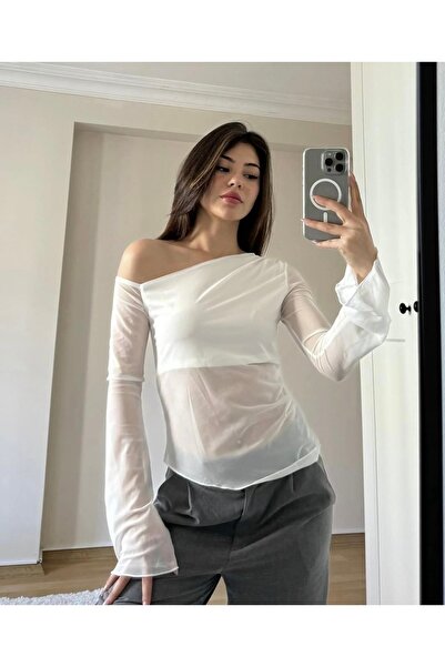 DİLA BOUTIQUE Tül bluz