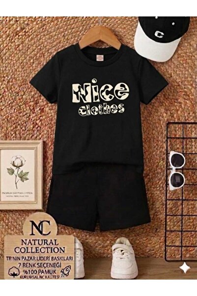 Nice Clothes Tricou și pantaloni scurți de vară pentru copii, unisex (imprime...
