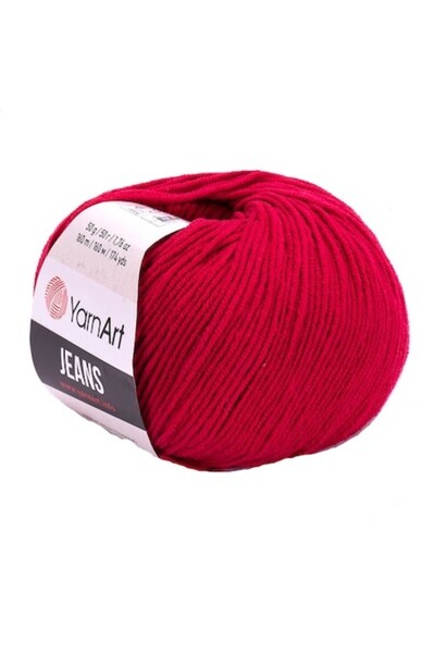 Yarnart Pachet 10 Bucati fir Yarn Art Jeans 51 Roșu