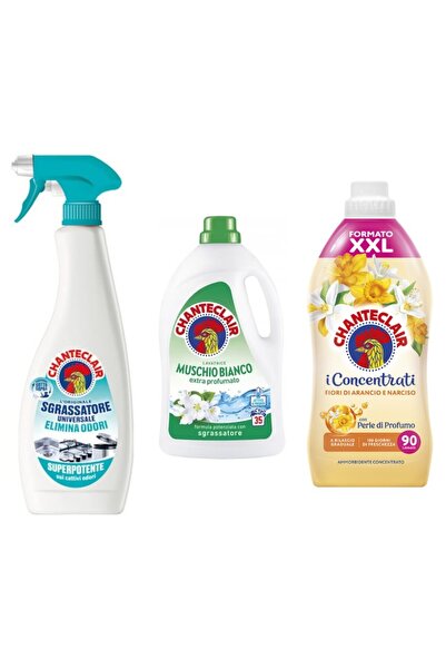 Chanteclair Set 3 Chanteclair: 1x Degresant Anti-Miros, 1x Detergent Mosc Alb...