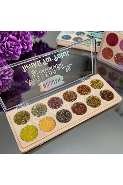 Seckinnn 12'li Simli Far Paleti – Yoğun Işıltılı Glitter Eyeshadow Palette, K...