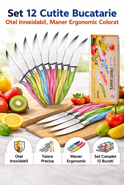 Otto Επαγγελματικό σετ 12 μαχαιριών κουζίνας από ανοξείδωτο ατσάλι με ανατομι...
