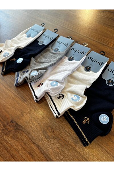 Aytuğ Ανδρικές κάλτσες χωρίς ραφές από μπαμπού που αναπνέουν με σχέδιο άγκυρα...