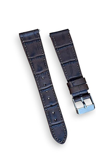 Vintage 20mm Croco Baskılı Hakiki Dana Derisi Saat Kordonu
