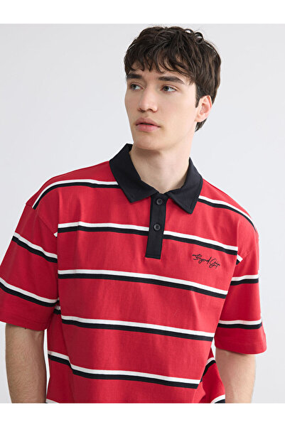 LC Waikiki Esvab • Modern & Distinctive Devrik Roba Collar Striped Men's T-Shirt
