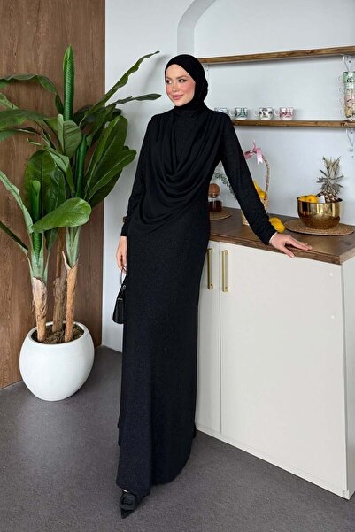 Şulemoda Giyim Carla Degaje Ασημί Βραδινό Φόρεμα Μαύρο