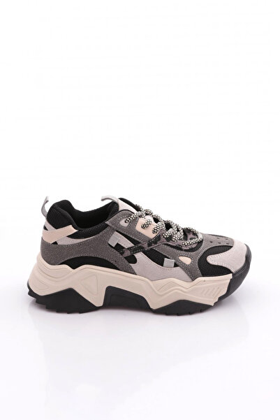 DGN 65137 Γυναικεία αθλητικά παπούτσια με χοντρή σόλα με κορδόνια