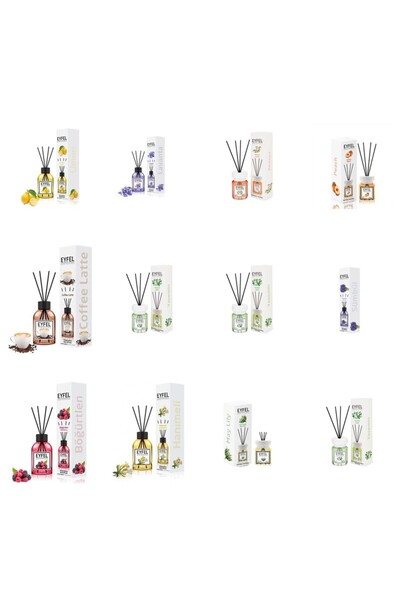 Eyfel Set 12 Eyfel: 1x Lamaie, 1x Lavanda, 1x Acacia, 1x Piersica, 1x Cafea, ...