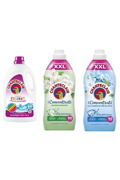 Chanteclair Set 3 Chanteclair: 1x Detergent Color, 1x Balsam Mosc Alb, 1x Bal...