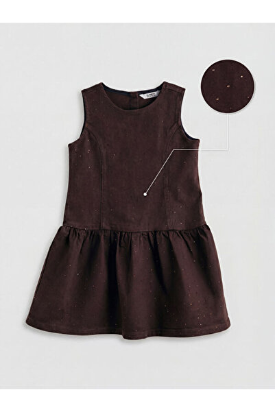 LC Waikiki Rmz Gi̇yi̇m Farkiyla Zero Roba Collar Stoned Girls' Jean Dress