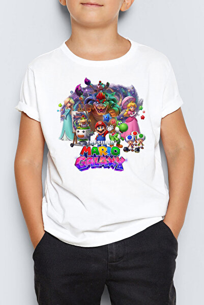 Morinna Tricou unisex cu imprimeu Super Mario Galaxy pentru copii cu vârsta î...