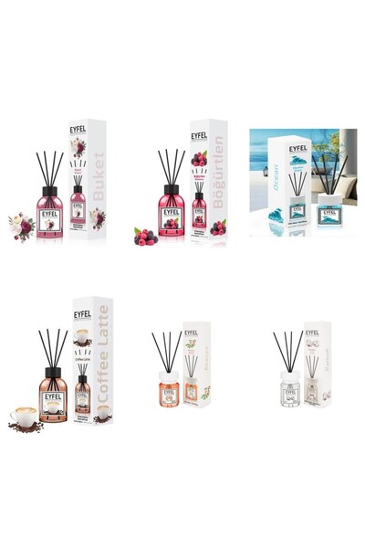 Eyfel Set 6 Eyfel: 1x Bouquet, 1x Fructe de padure, 1x Ocean, 1x Cafea, 1x Ac...