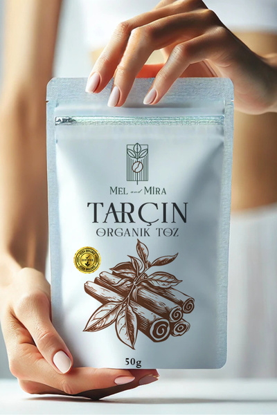 Mel and Mira Premium Organik Seylon Tarçın Tozu 50 Gr. | Seylan Tarçın | Glüt...