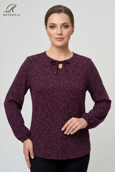 Ravencia Μπλούζα από βαμβακερό χτενισμένο ύφασμα με σχέδιο αστεριών, λεπτομέρ...