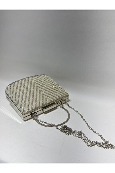 womenacs Έγχρωμη Πέρλα Τρίγωνη Πέτρα Βραδινό Φόρεμα Κλατς Πορτφόλιο Γάμου Χέν...