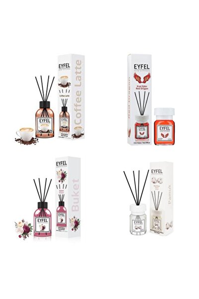 Eyfel Set 4 Eyfel: 1x Cafea, 1x Red dragon, 1x Bouquet, 1x Bumbac
