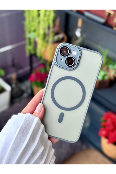 Go Aksesuar Iphone 14 VE Iphone 13 Uyumlu MAGSAFE Özellikli Lens Korumalı Par...