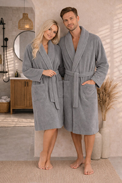 sternen glanz Μπουρνούζι Angela Unisex με βαμβακερό γιακά σάλι, μονό, για ενή...