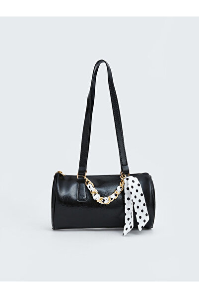 LC Waikiki Γυναικεία τσάντα ώμου με λεπτομέρεια από μαύρη αλυσίδα και εμφάνισ...