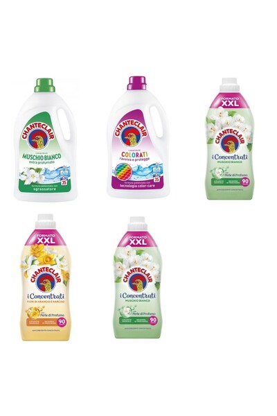 Chanteclair Set 5 Chanteclair: 1x Detergent Mosc Alb, 1x Detergent Color, 2x ...