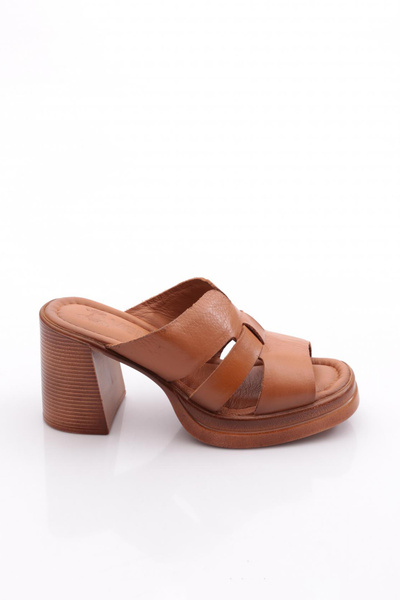 Venüs 2413403Y Women's Leather Heeled Slippers