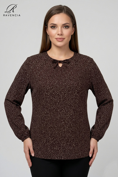 Ravencia Μπλούζα από βαμβακερό χτενισμένο ύφασμα με σχέδιο αστεριών, λεπτομέρ...