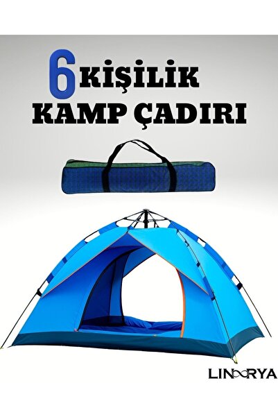 linarya Kamp Çadırı Kolay Kurulum 6 Kişilik 200X200 35CM