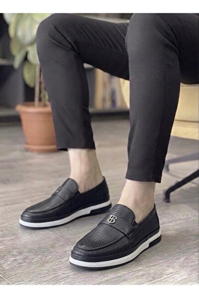 LİSANS SHOES حذاء رياضي كلاسيكي بدون أربطة للرجال مصنوع من الجلد بنسبة 100%، ...