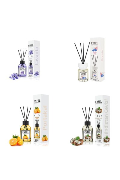 Eyfel Set 4 Eyfel: 1x Lavanda, 1x Orhidee, 1x Portocala, 1x Nuca de cocos