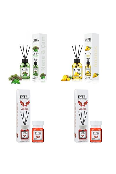 Eyfel Set 4 Eyfel: 1x Pin si menta, 1x Ananas, 2x Red dragon