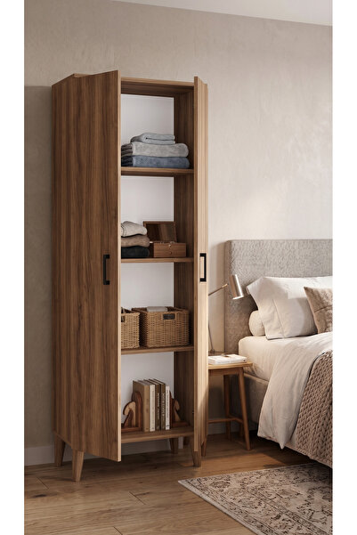 byzellahome Modern Çok Amaçlı Dolap Raflı Kapaklı Kiler Dolabı