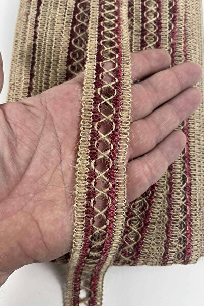 Hobigram شريط زخرفي من القش باللون الأحمر الداكن من إيس جوت، 5 أمتار، لتزيين ...
