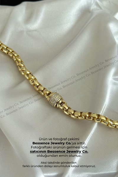 Bessence Jewelry Co Xuping 14K Gold VIP Zirkon Taşlı Silindir-Fıçı Model Çeli...