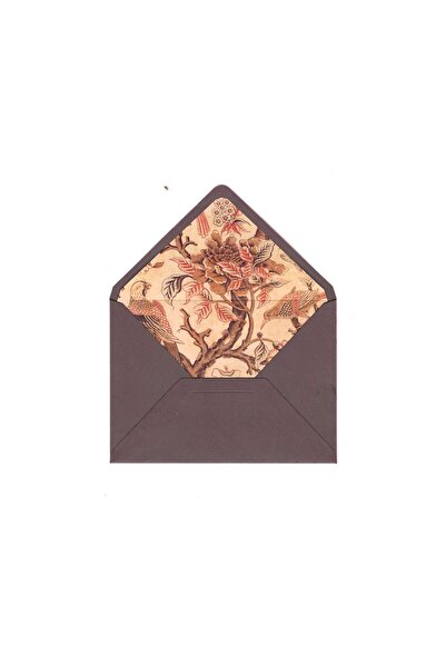 Bazen Defter Bird's Nest Patterned Brown Envelope