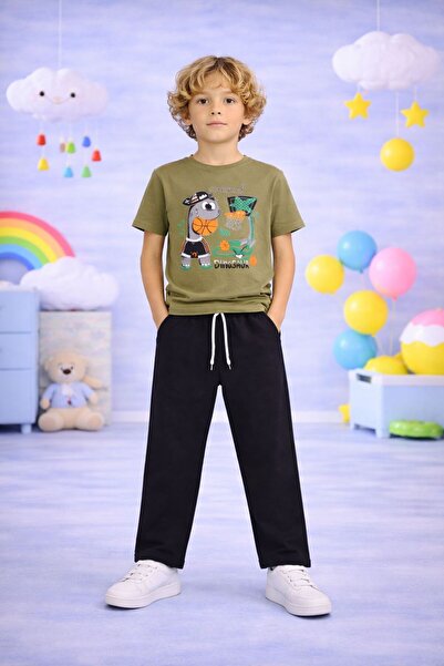 wees mod Boy's Dinosaur Printed Comfortable Summer Set