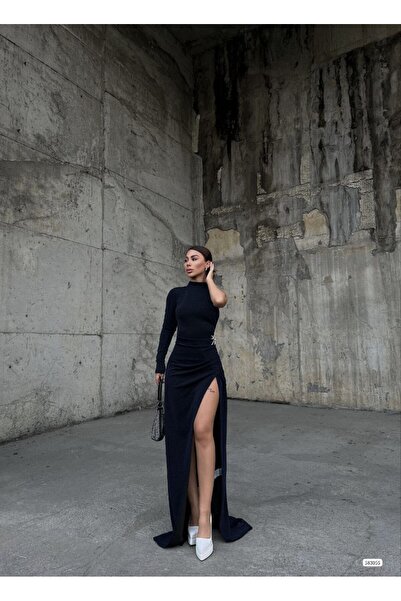 WoolnClyde Γυναικείο μάξι βραδινό φόρεμα με έναν ώμο, ασημί ύφασμα, λεπτομέρε...