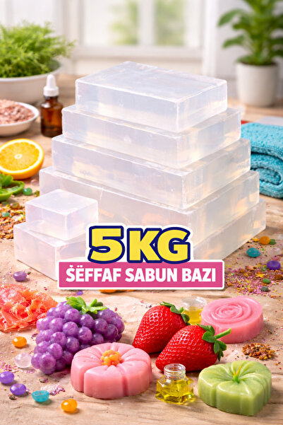 Organik Hekim Şeffaf Gliserinli Sabun Bazı BEŞ KG Kolay Erir Yüksek Nemlendir...