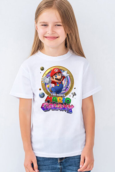 Morinna Tricou unisex cu imprimeu Super Mario Galaxy pentru copii cu vârsta î...