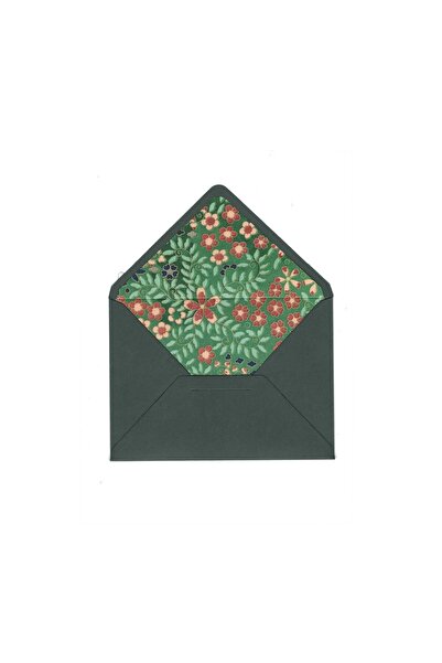 Bazen Defter Saklıbahçe Patterned Green Envelope