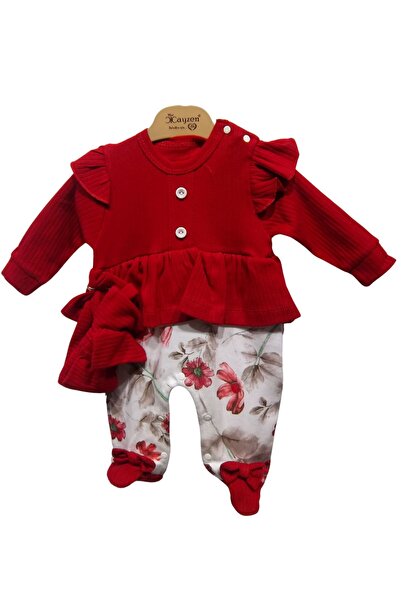 HEKİ Baby & Kid Baby Girl Jumpsuit with Bows and Ruffles