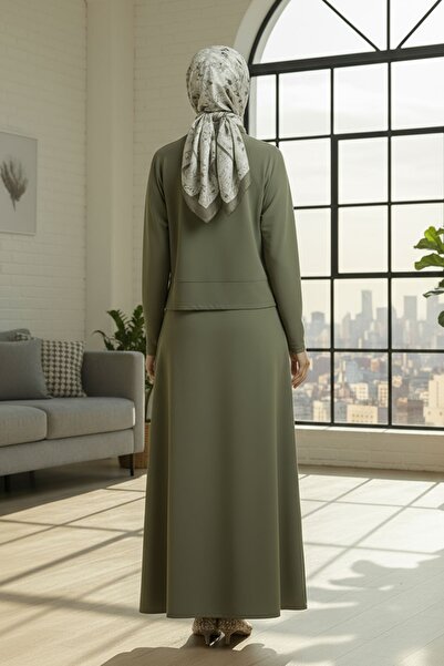 Naknaku Oysho Skirted Suit-Khaki