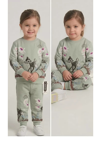 Generic Brand 2-3-4-5 Years Old Ceylan Printed Combed Cotton Children's Set